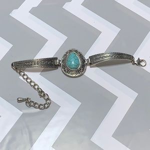 Gorgeous teal “silver” coloured bracelet